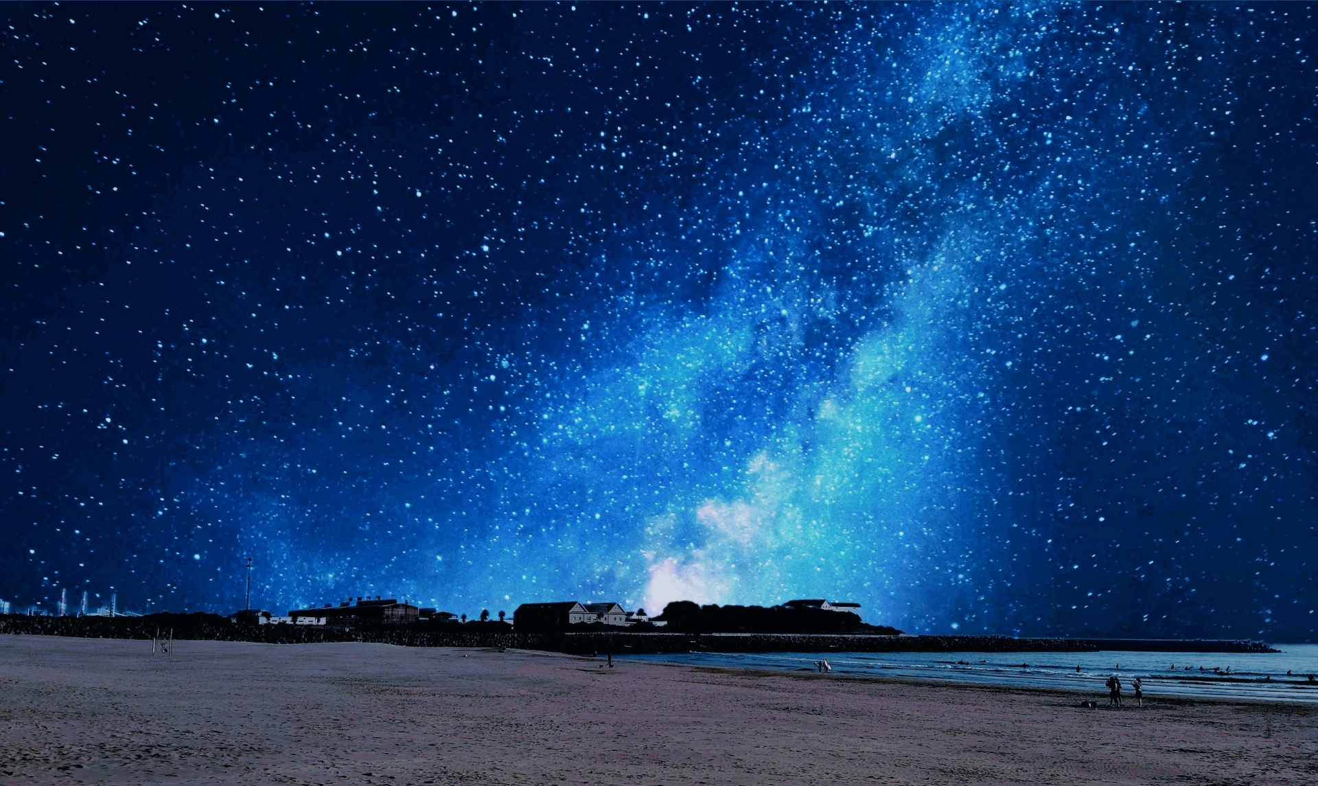 満天の星空と天の川の写真。クマ座やおおいぬ座など、動物がモチーフになった星座を象徴するイメージ。