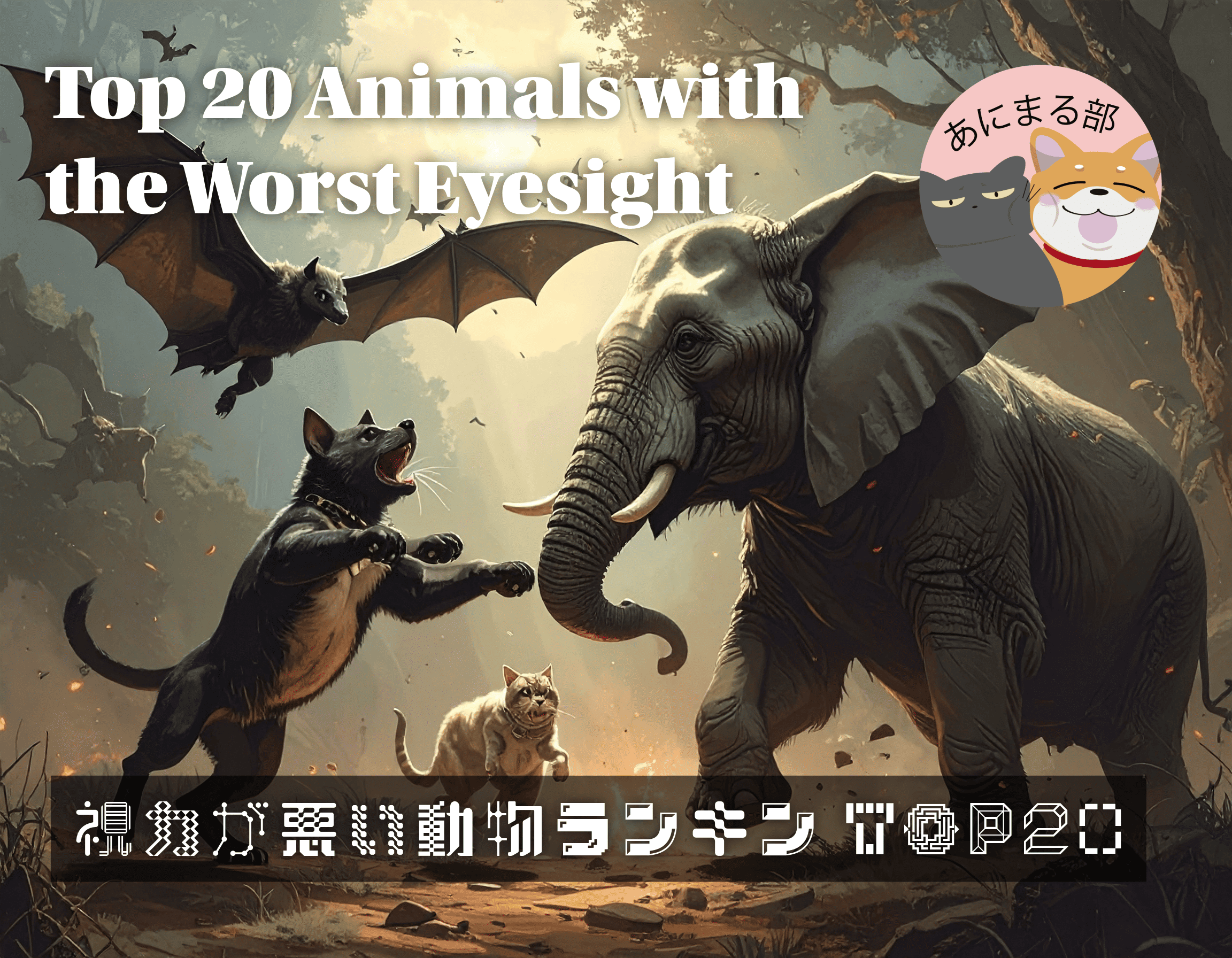 視力が悪い動物ランキングTOP20｜暗闇・地中・深海で生きる動物たち