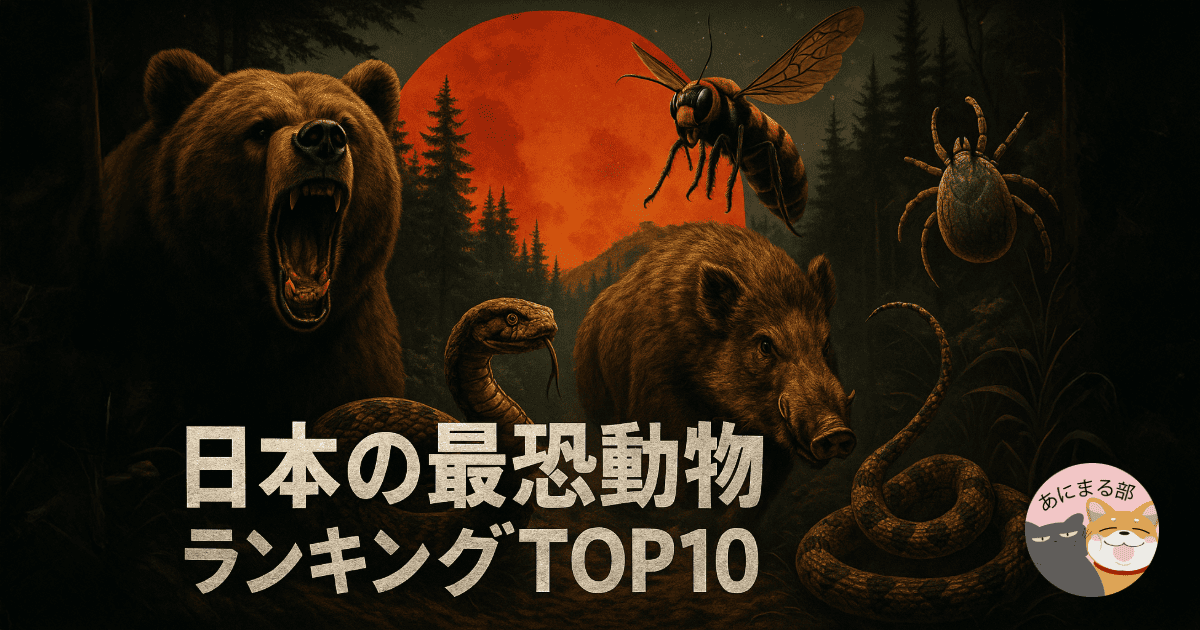日本の最恐動物を紹介するイラスト